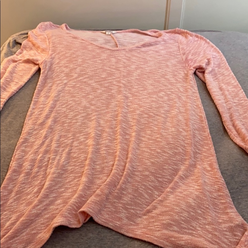 Pink and white sweater